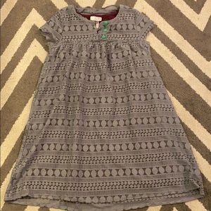 Matilda Jane girls Sz 10 grey lace dress-like new!